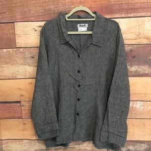 Flax 100% Linen Top/Tunic Sz L